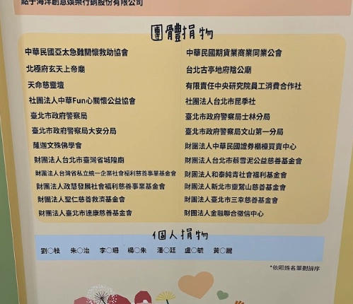 2025年公益臺北愛心平台感恩會